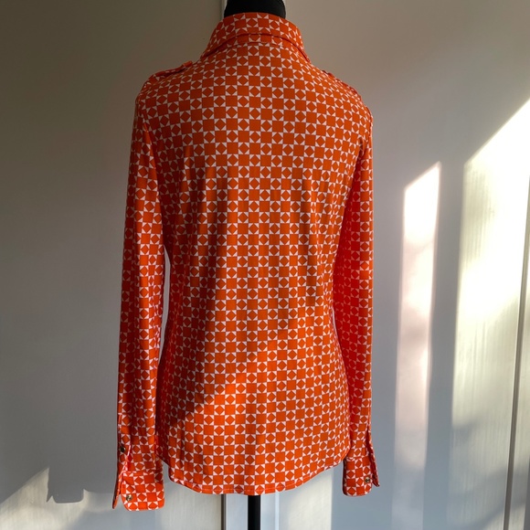 Sport graphic orange button shirt - Picture 9 of 9